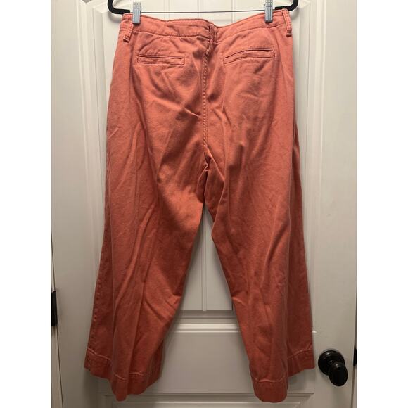 A New Day‎ Women’s High Waisted Stretch Cropped Wide Leg Pants Size 14 Orange - Picture 4 of 4